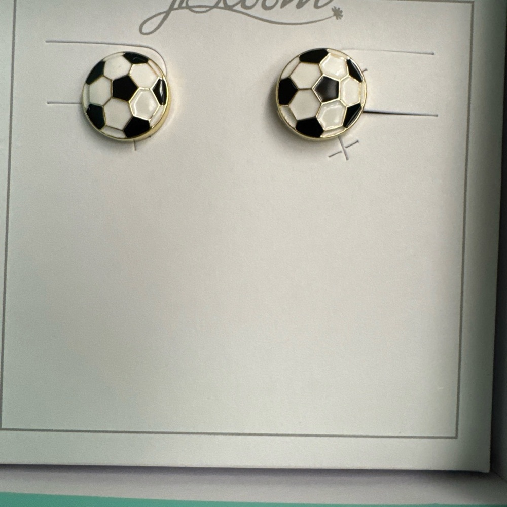 jBloom Design Stylish Fashion Trend Jewelry Soccer Ball Sports Post Stud Earring
